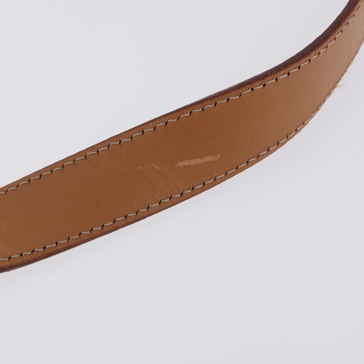 CELINE Macadam Canvas Shoulder Bag PVC Leather Brown Gold Auth 197808V