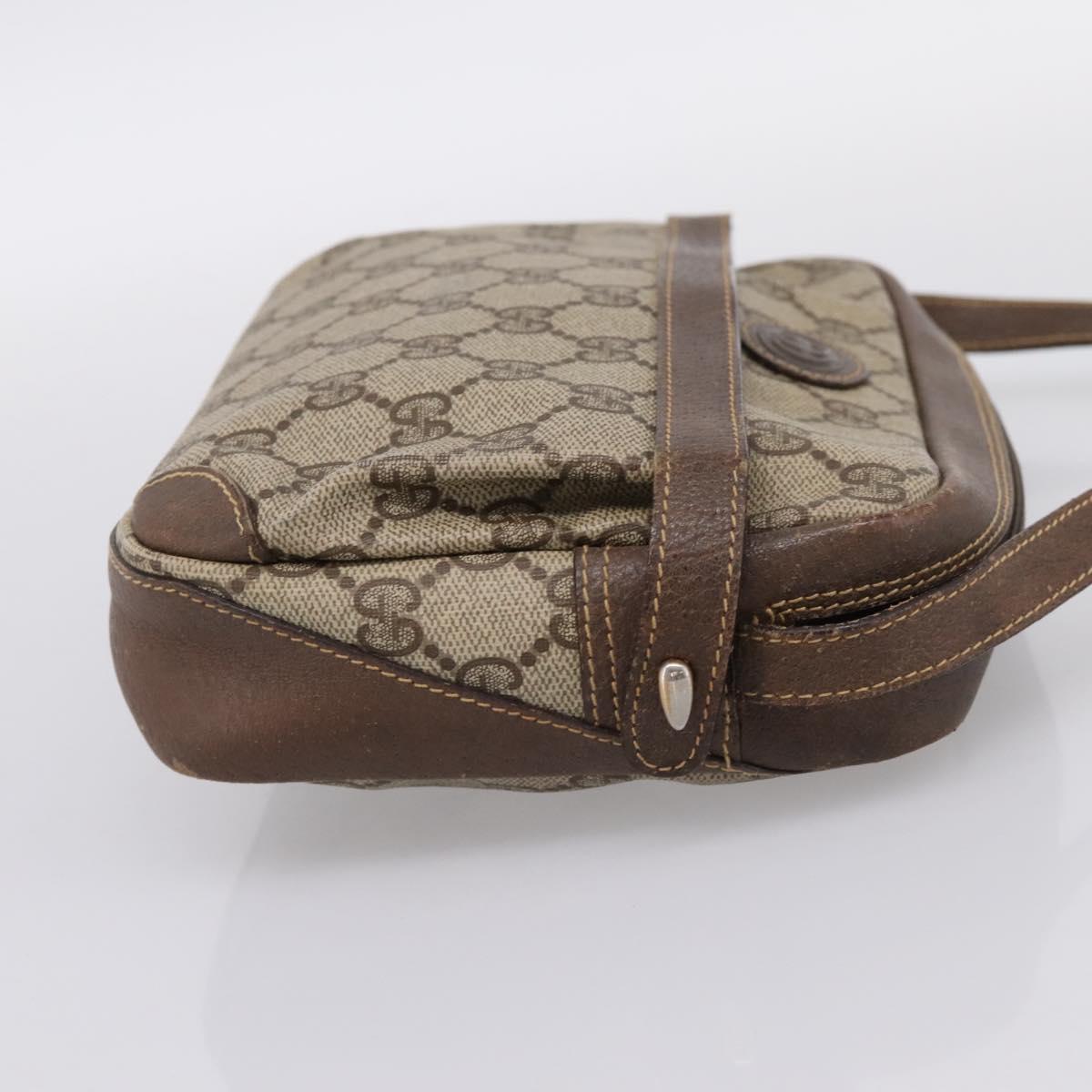 GUCCI GG Supreme Shoulder Bag PVC Beige Gold 007 90 0017 Auth 197810