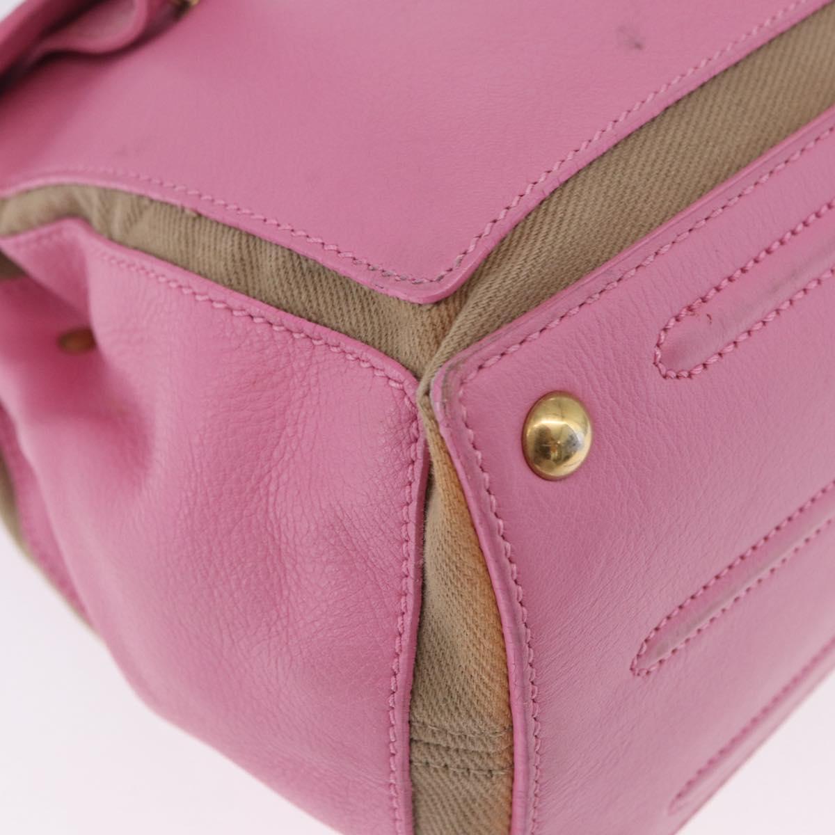 SAINT LAURENT Muse Two Hand Bag Leather 2way Pink Gold 289278 Auth 197816A
