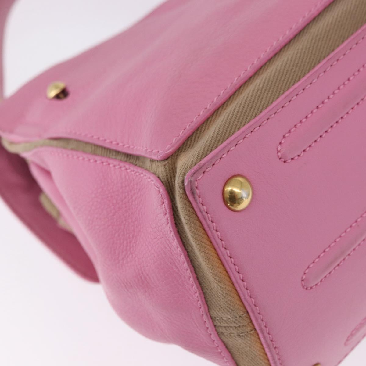 SAINT LAURENT Muse Two Hand Bag Leather 2way Pink Gold 289278 Auth 197816A