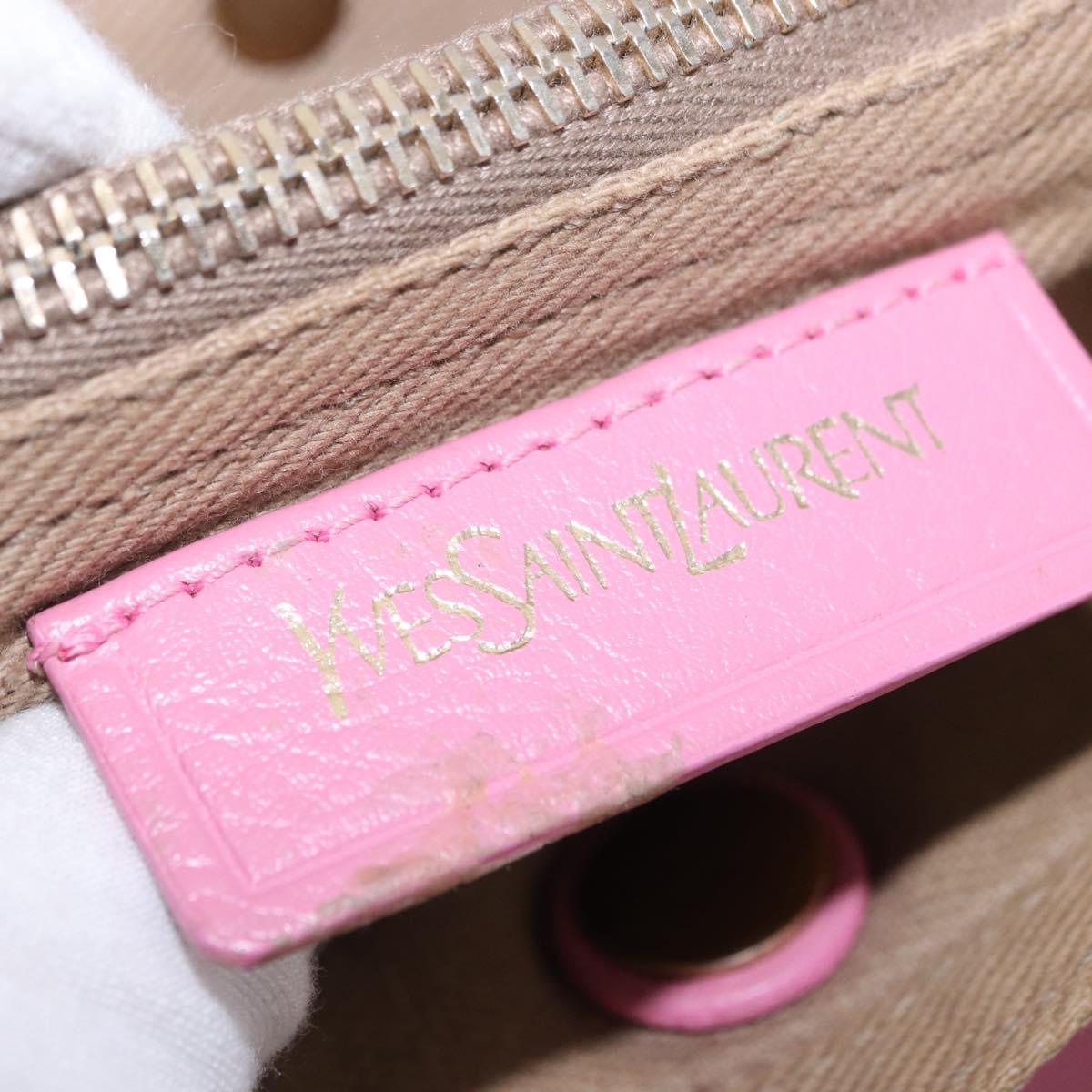 SAINT LAURENT Muse Two Hand Bag Leather 2way Pink Gold 289278 Auth 197816A
