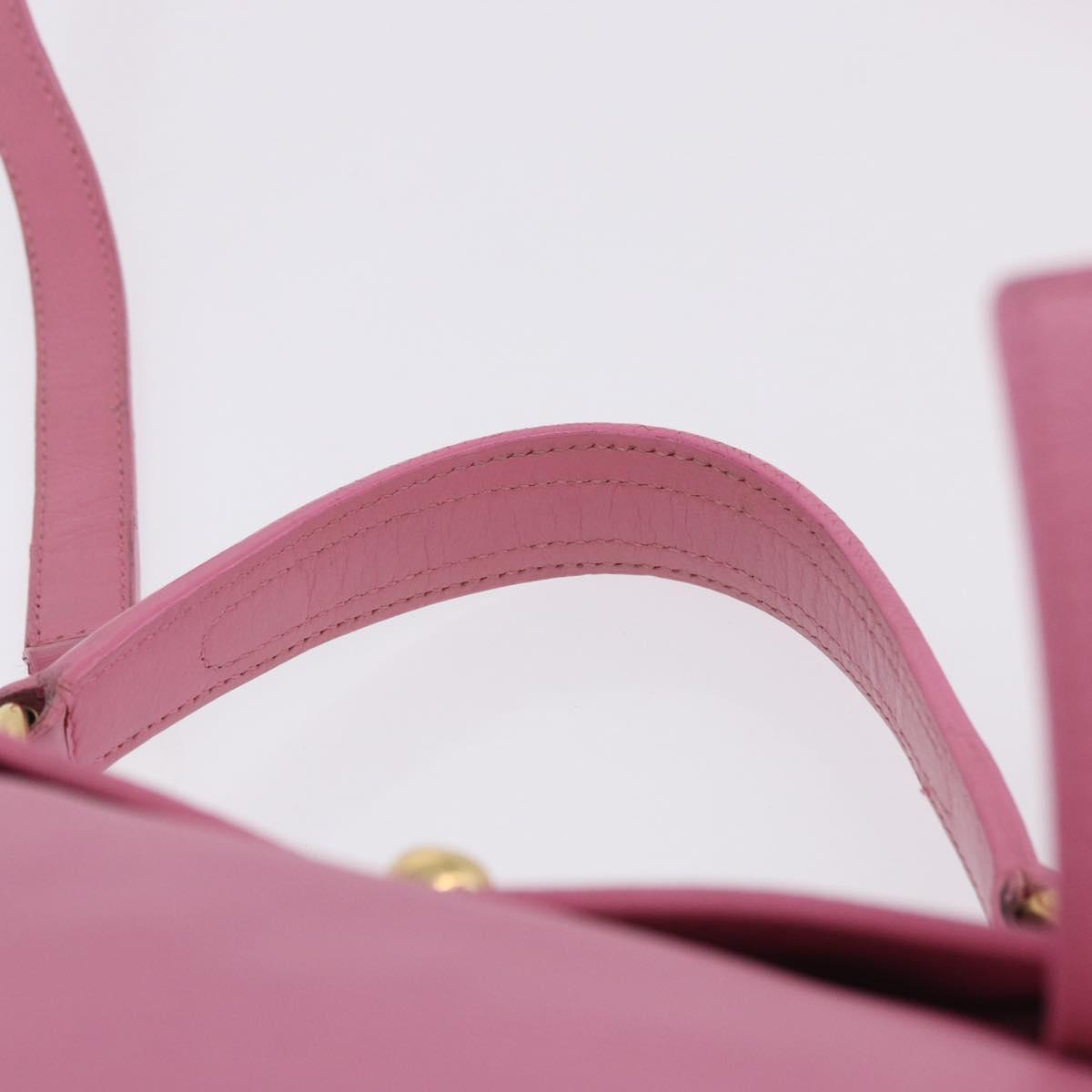 SAINT LAURENT Muse Two Hand Bag Leather 2way Pink Gold 289278 Auth 197816A