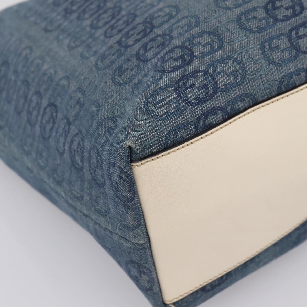 GUCCI Tote Bag Denim Blue 257245 Auth 197817A