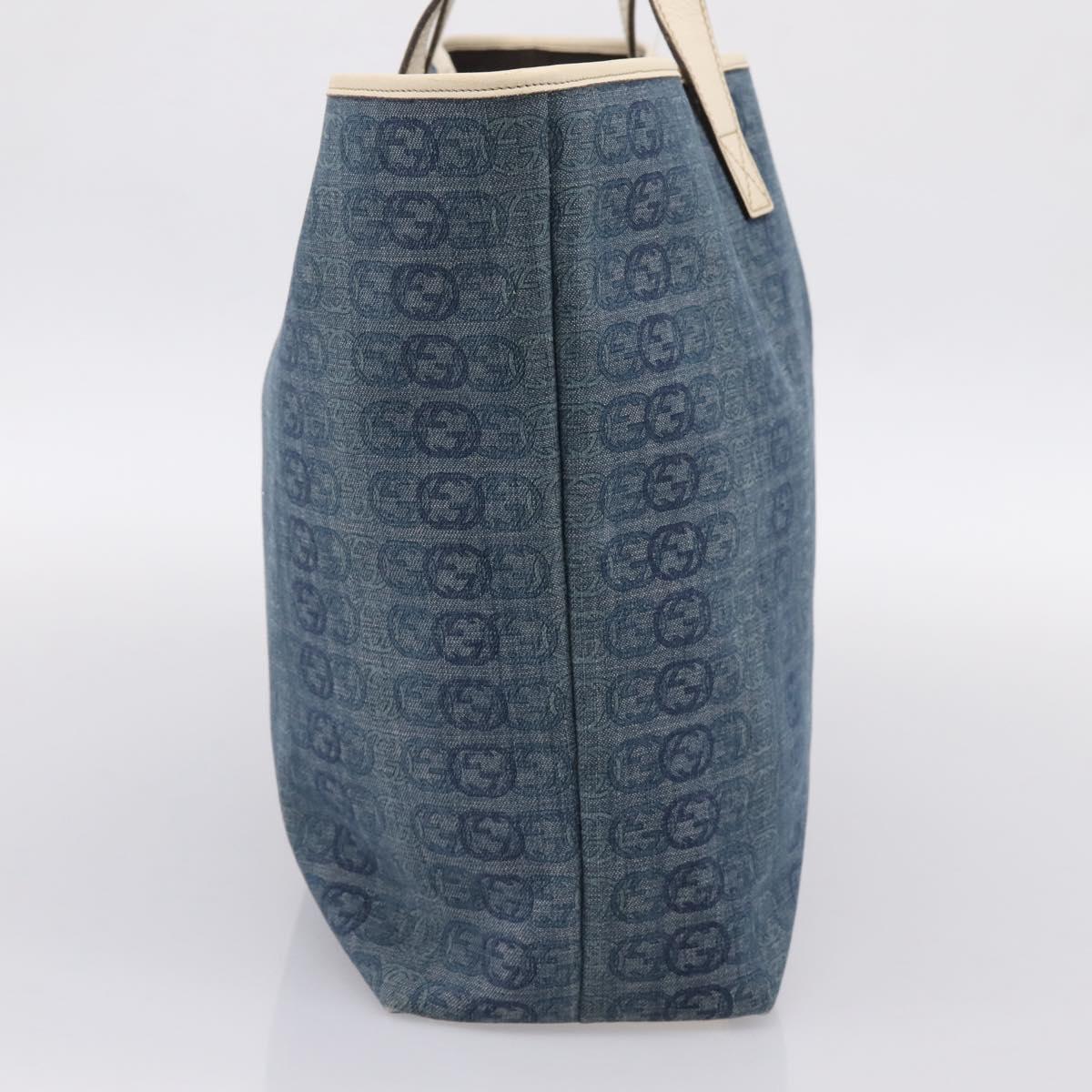 GUCCI Tote Bag Denim Blue 257245 Auth 197817A