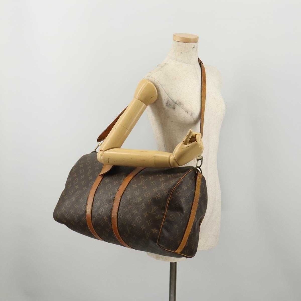 LOUIS VUITTON Monogram Keepall Bandouliere 45 Boston Bag M41418 LV Auth 197822