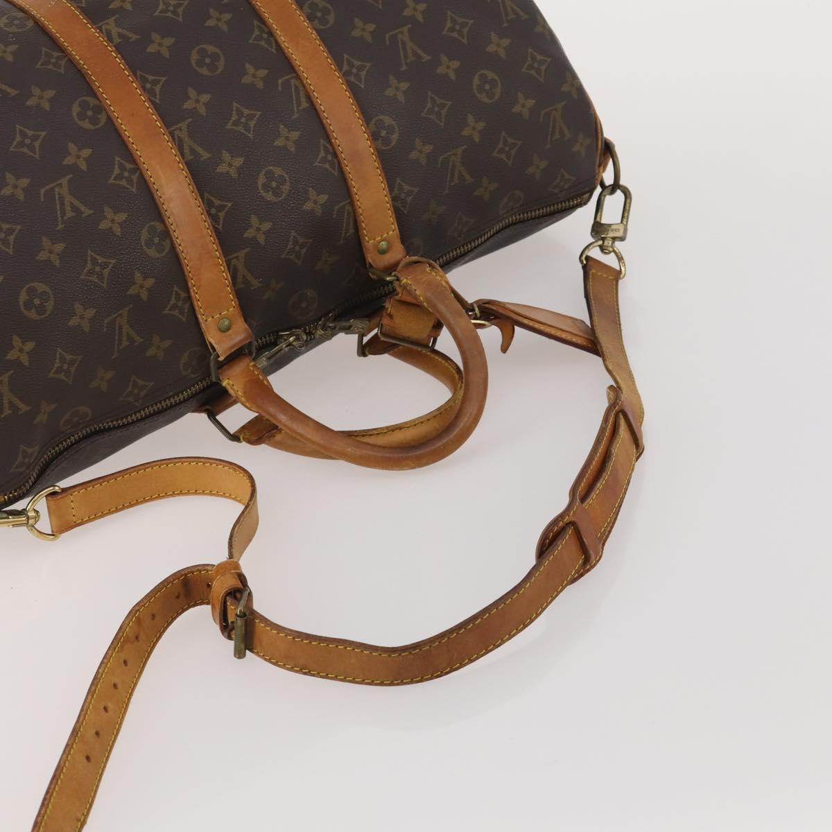 LOUIS VUITTON Monogram Keepall Bandouliere 45 Boston Bag M41418 LV Auth 197822