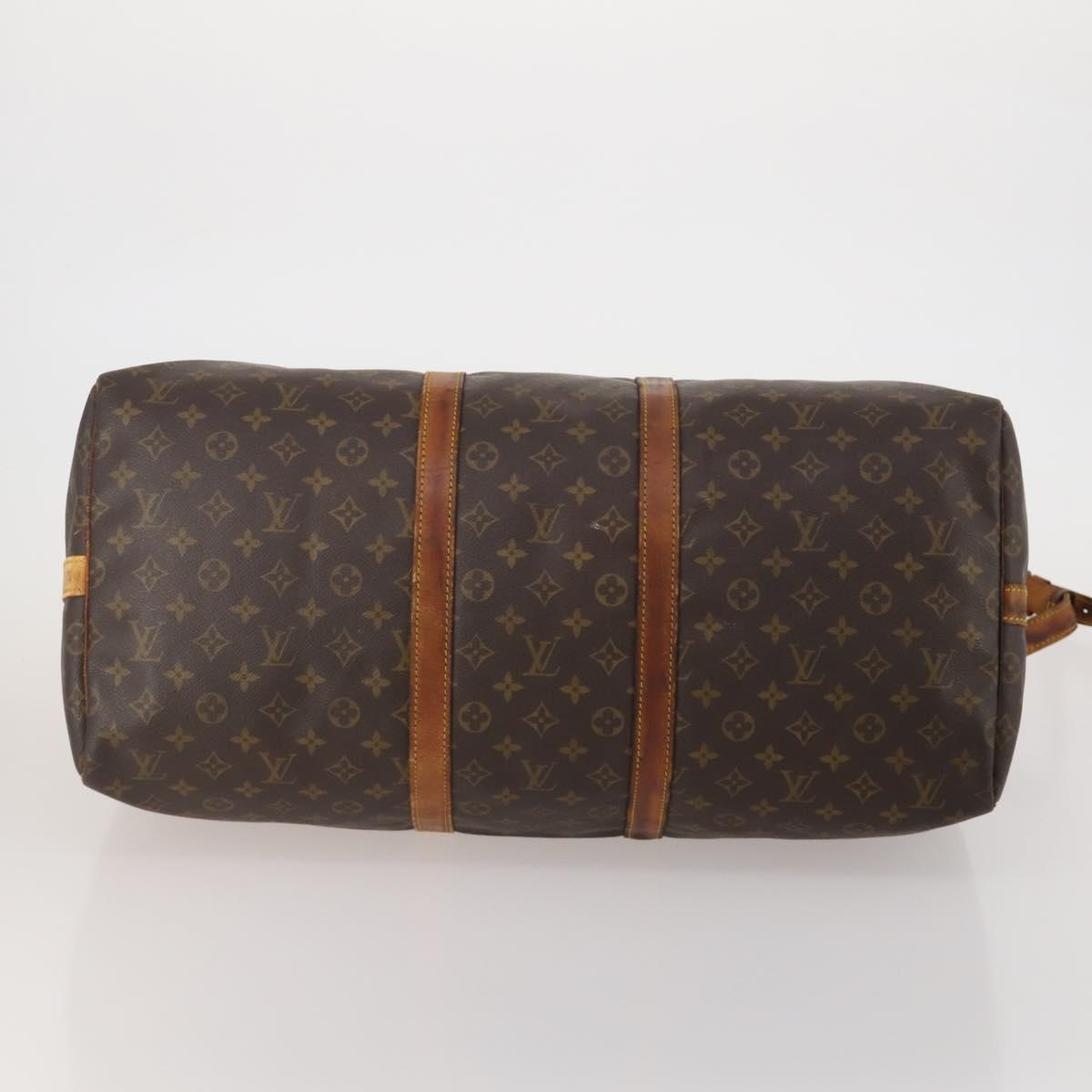 LOUIS VUITTON Monogram Keepall Bandouliere 55 Boston Bag M41414 LV Auth 197823