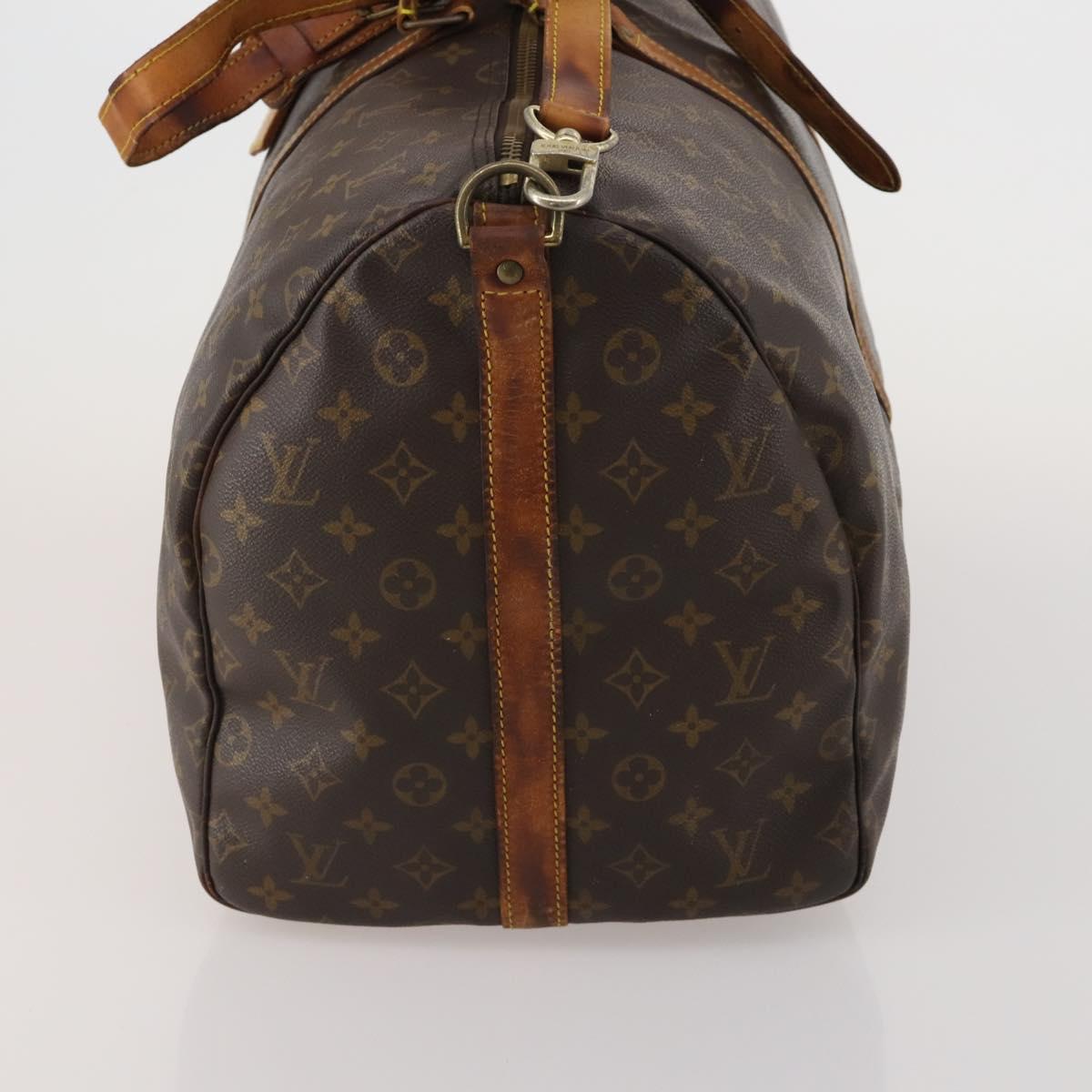 LOUIS VUITTON Monogram Keepall Bandouliere 55 Boston Bag M41414 LV Auth 197823