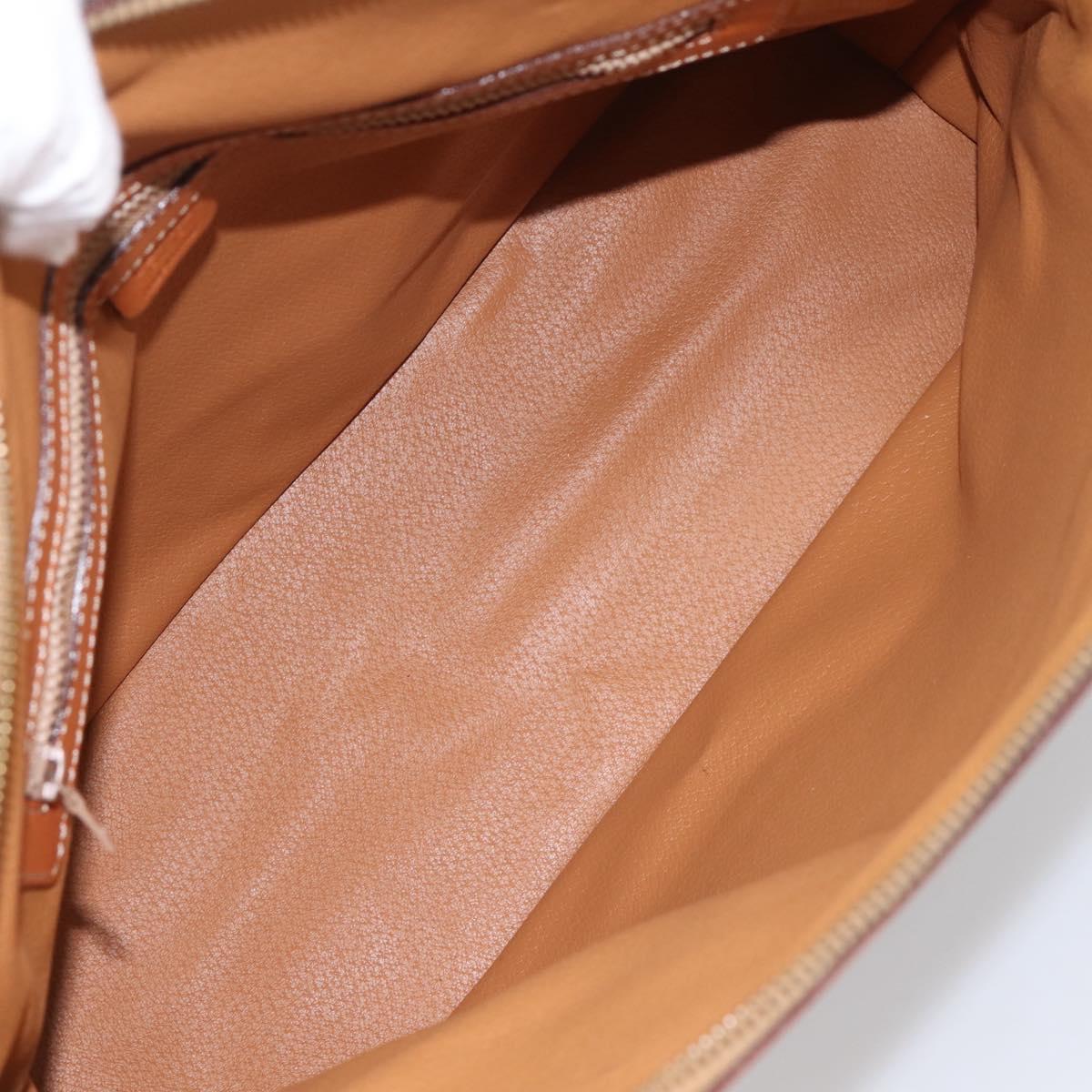 CELINE Macadam Canvas Hand Bag PVC Beige Gold Auth 197827