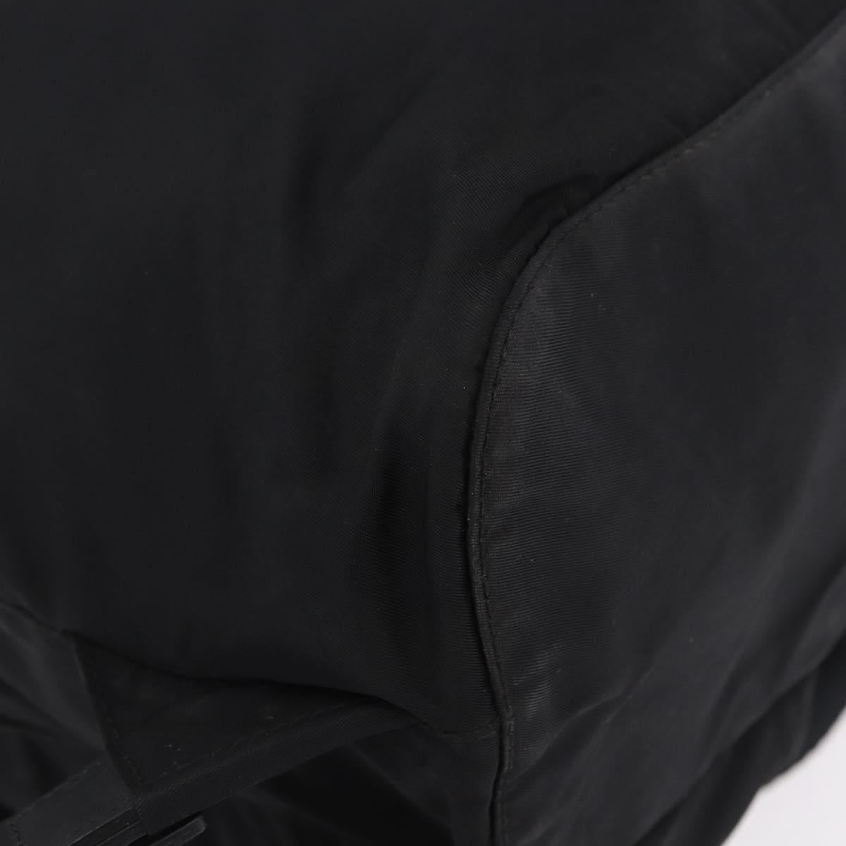 PRADA Backpack Nylon Black Silver Auth 197836V