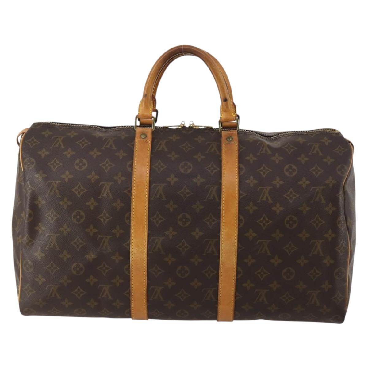 LOUIS VUITTON Monogram Keepall 50 Boston Bag M41426 LV Auth 197861