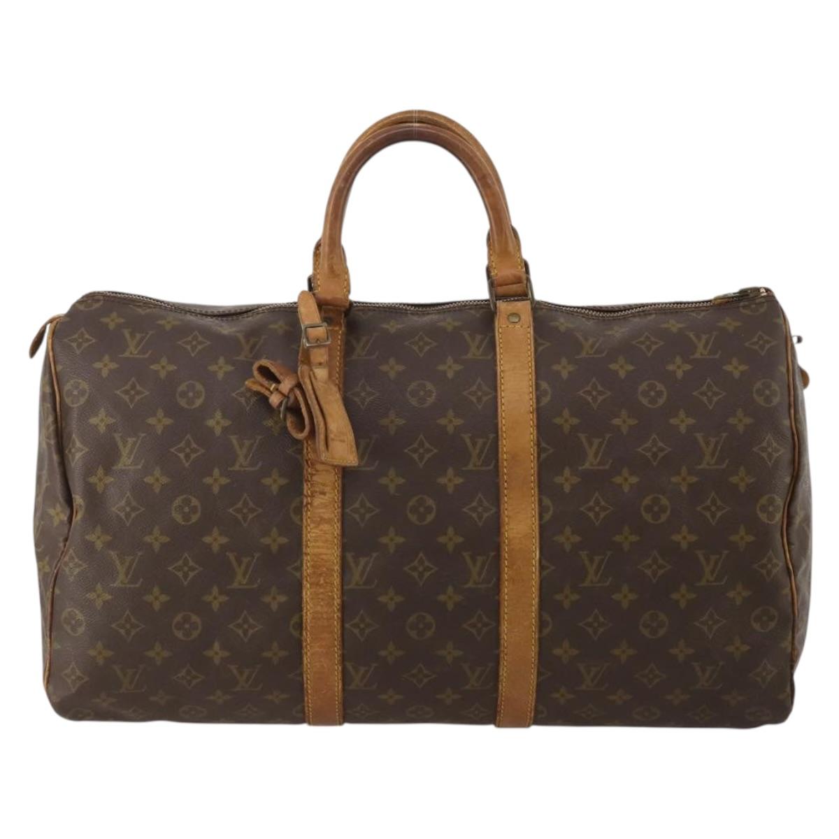 LOUIS VUITTON Monogram Keepall 50 Boston Bag M41426 LV Auth 197868