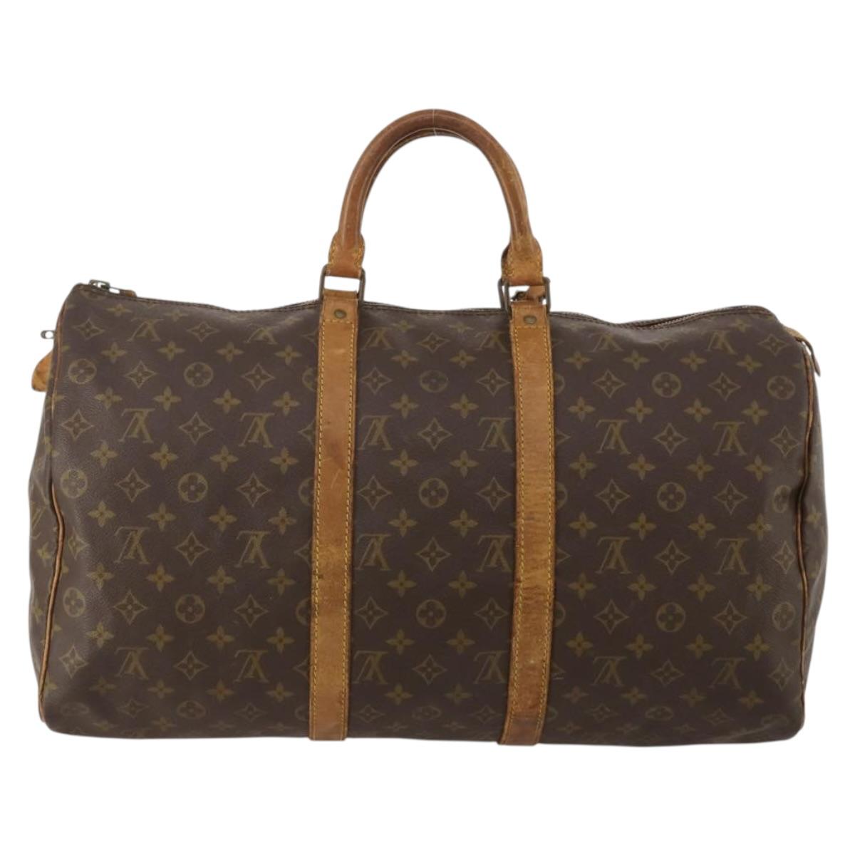LOUIS VUITTON Monogram Keepall 50 Boston Bag M41426 LV Auth 197868