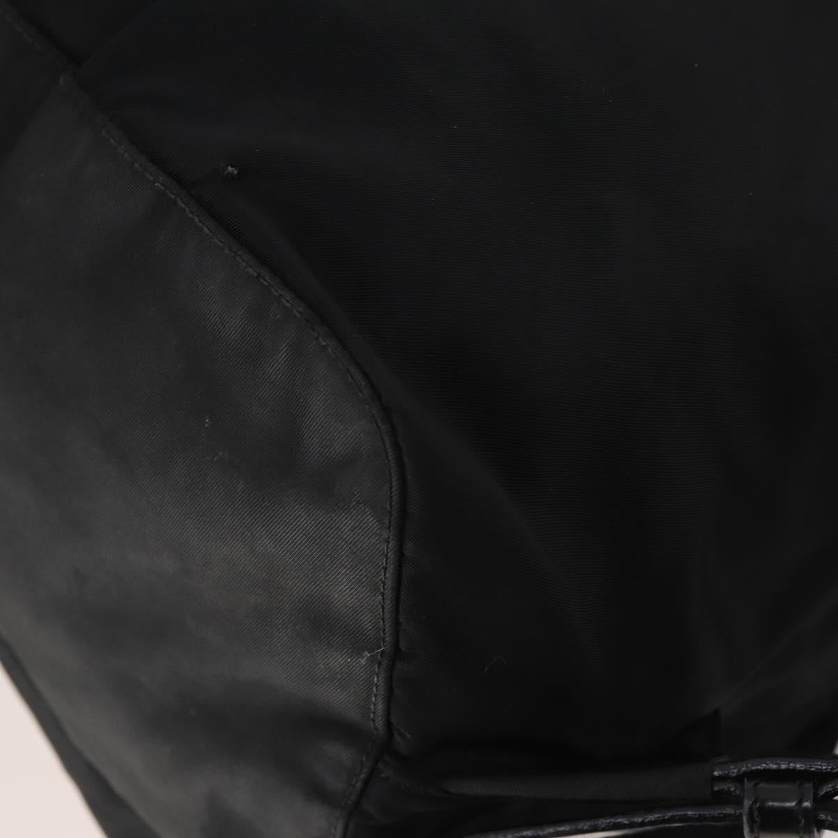PRADA Backpack Nylon Black Silver Auth 197878