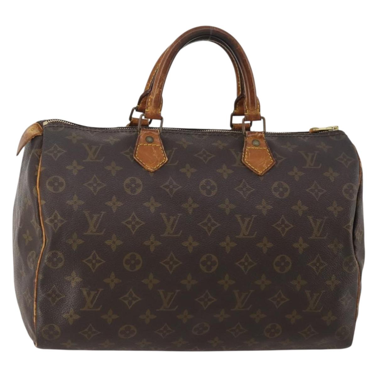 LOUIS VUITTON Monogram Speedy 35 Hand Bag M41524 LV Auth 197881
