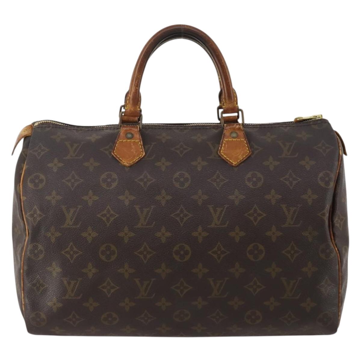 LOUIS VUITTON Monogram Speedy 35 Hand Bag M41524 LV Auth 197881
