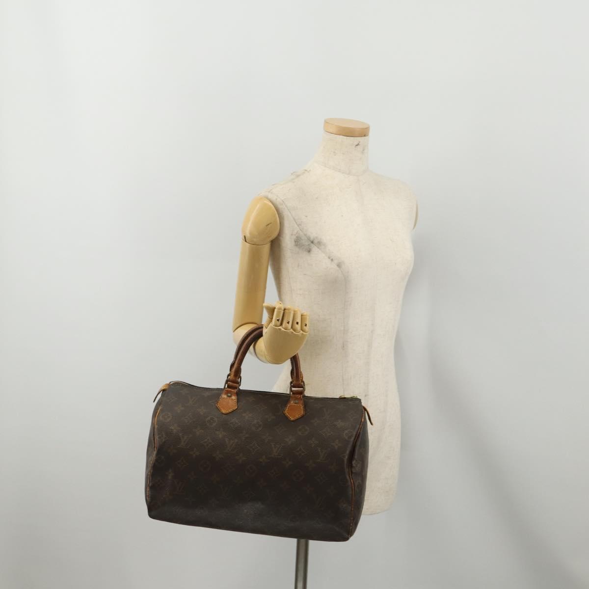 LOUIS VUITTON Monogram Speedy 35 Hand Bag M41524 LV Auth 197881