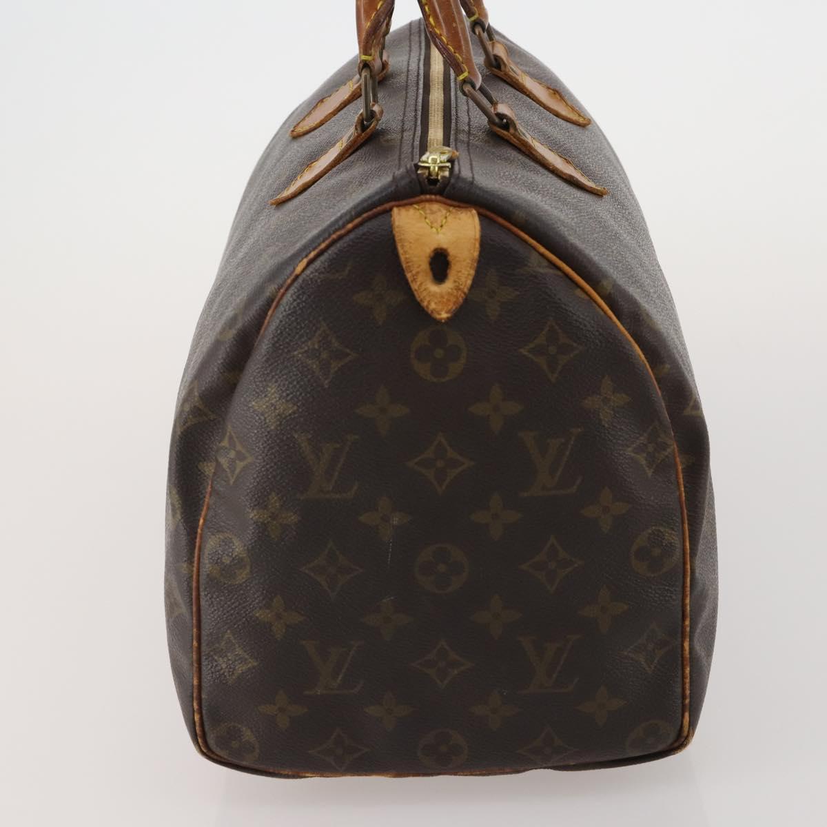 LOUIS VUITTON Monogram Speedy 35 Hand Bag M41524 LV Auth 197881