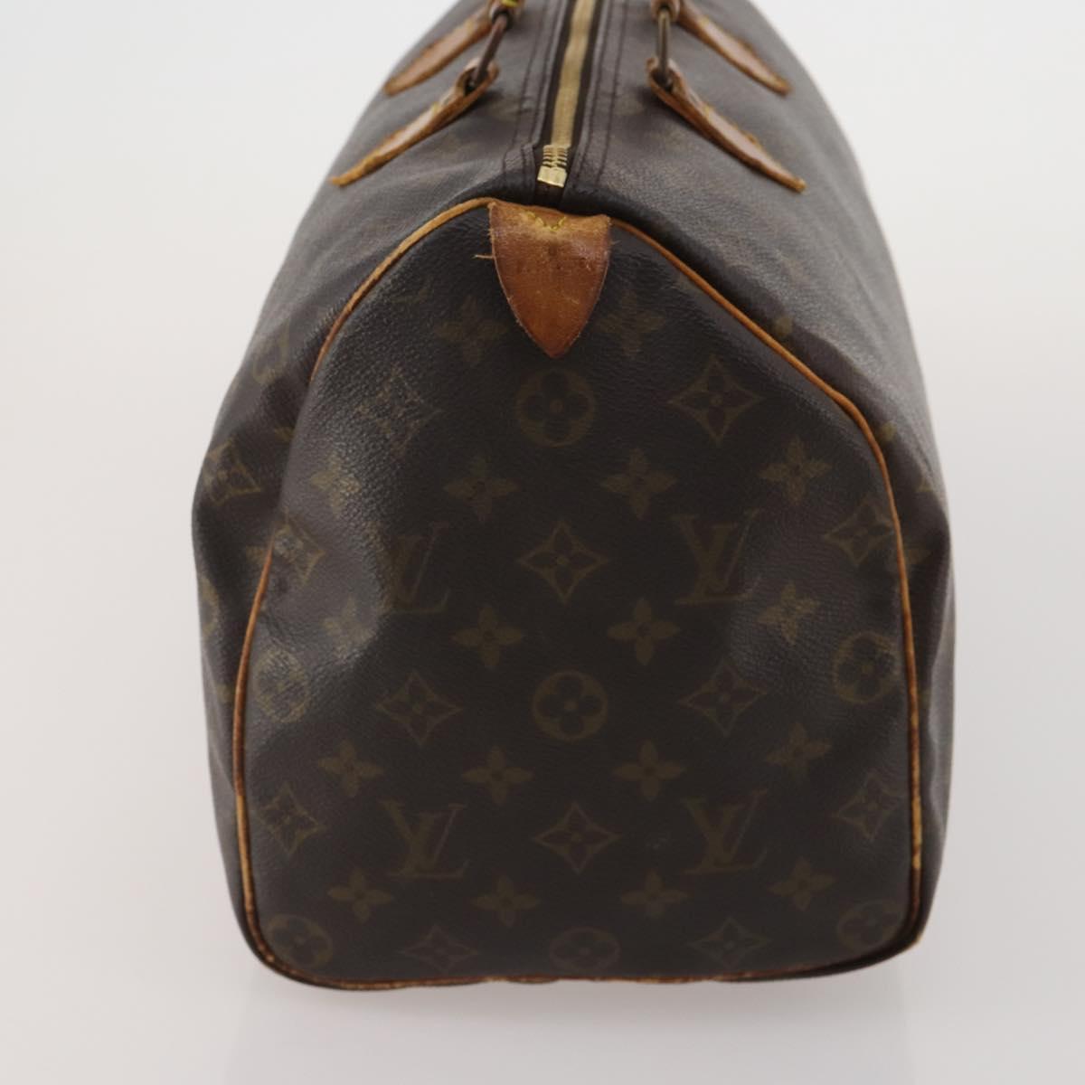 LOUIS VUITTON Monogram Speedy 35 Hand Bag M41524 LV Auth 197881