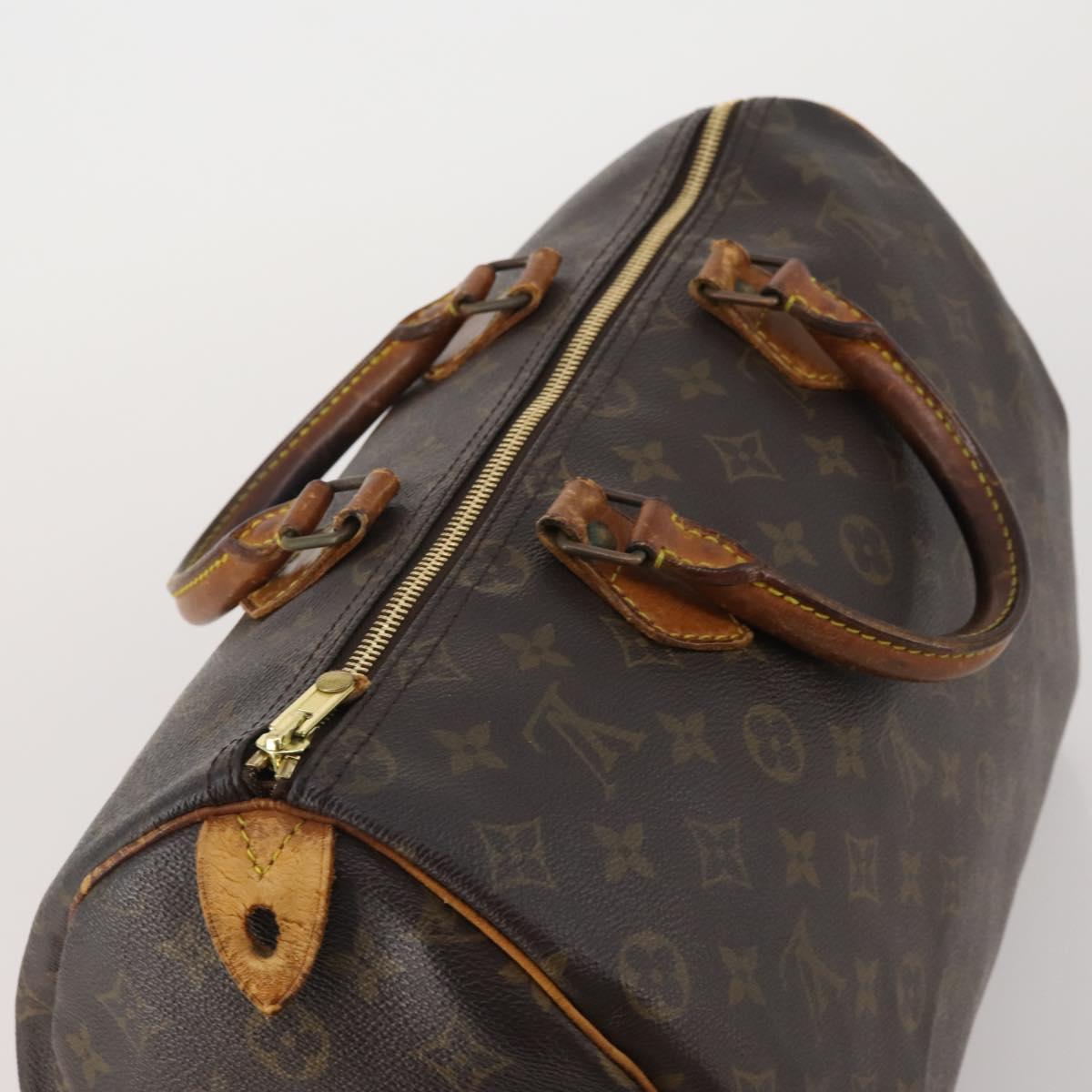 LOUIS VUITTON Monogram Speedy 35 Hand Bag M41524 LV Auth 197881