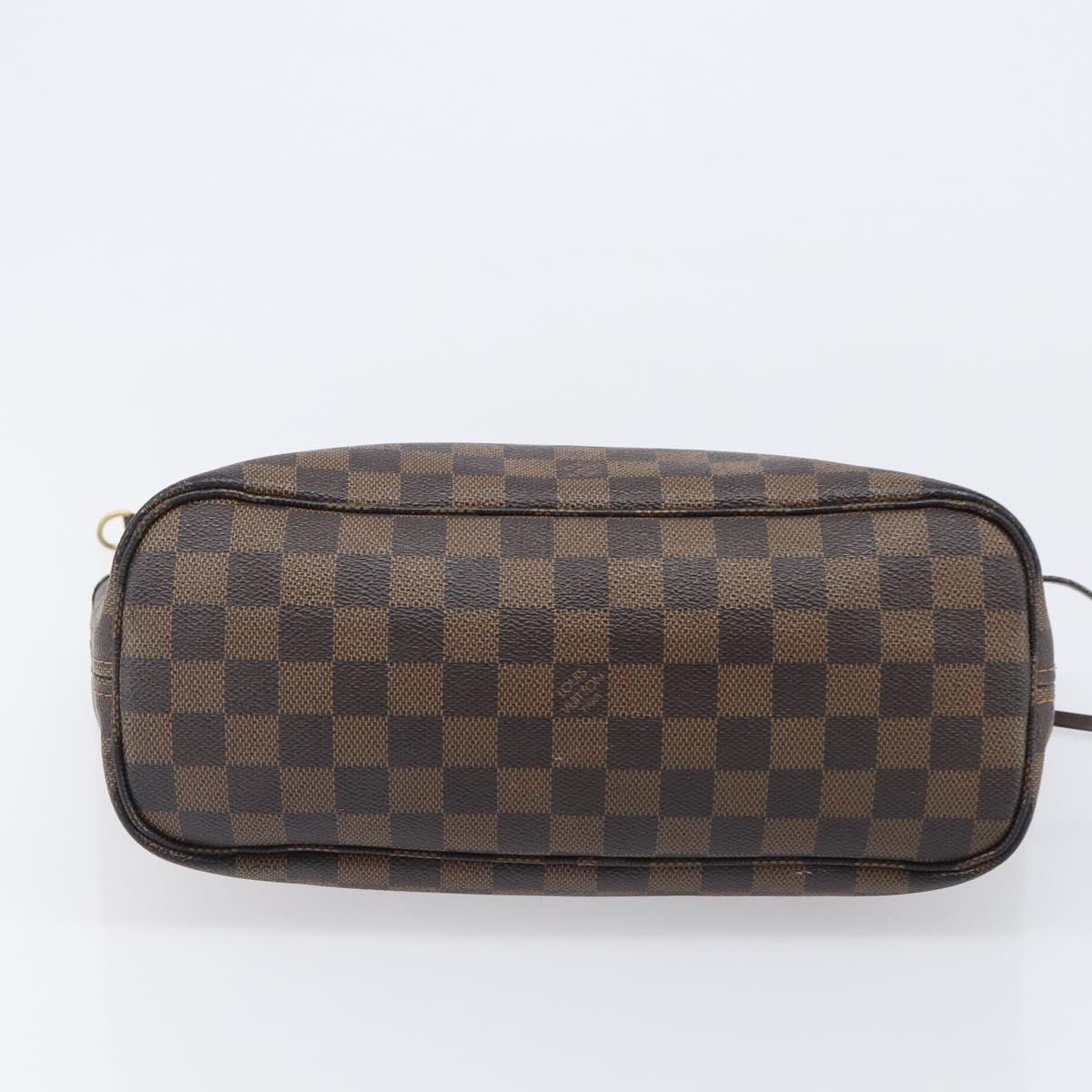 LOUIS VUITTON Damier Ebene Neverfull PM Tote Bag N51109 LV Auth 197891A