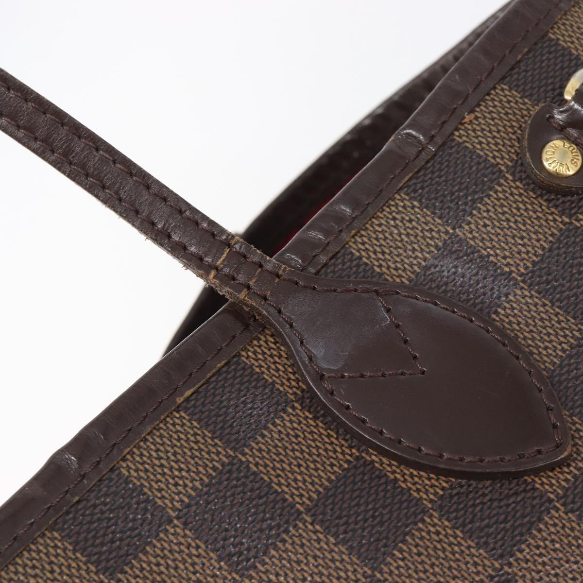 LOUIS VUITTON Damier Ebene Neverfull PM Tote Bag N51109 LV Auth 197891A