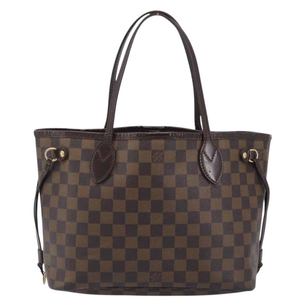 LOUIS VUITTON Damier Ebene Neverfull PM Tote Bag N51109 LV Auth 197891A