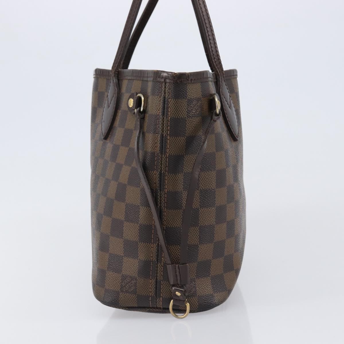 LOUIS VUITTON Damier Ebene Neverfull PM Tote Bag N51109 LV Auth 197891A