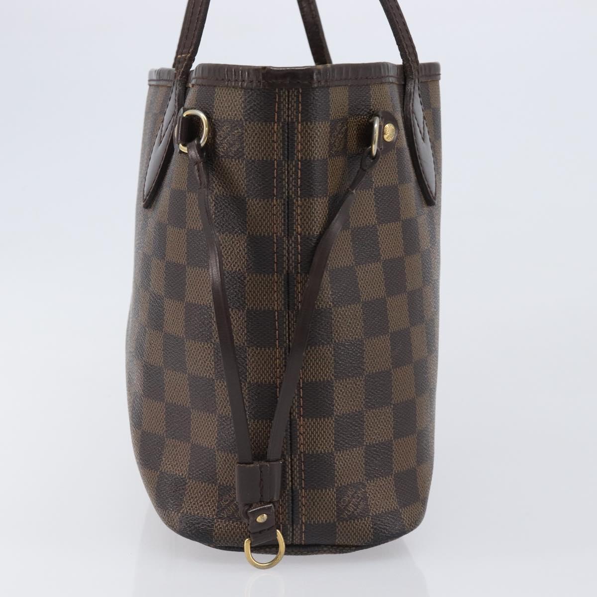 LOUIS VUITTON Damier Ebene Neverfull PM Tote Bag N51109 LV Auth 197891A