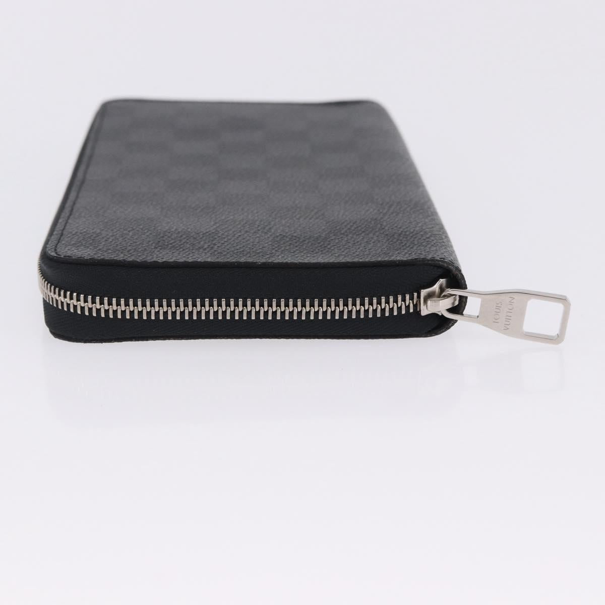 LOUIS VUITTON Damier Graphite Zippy Organizer Long Wallet N63077 LV Auth 197913A