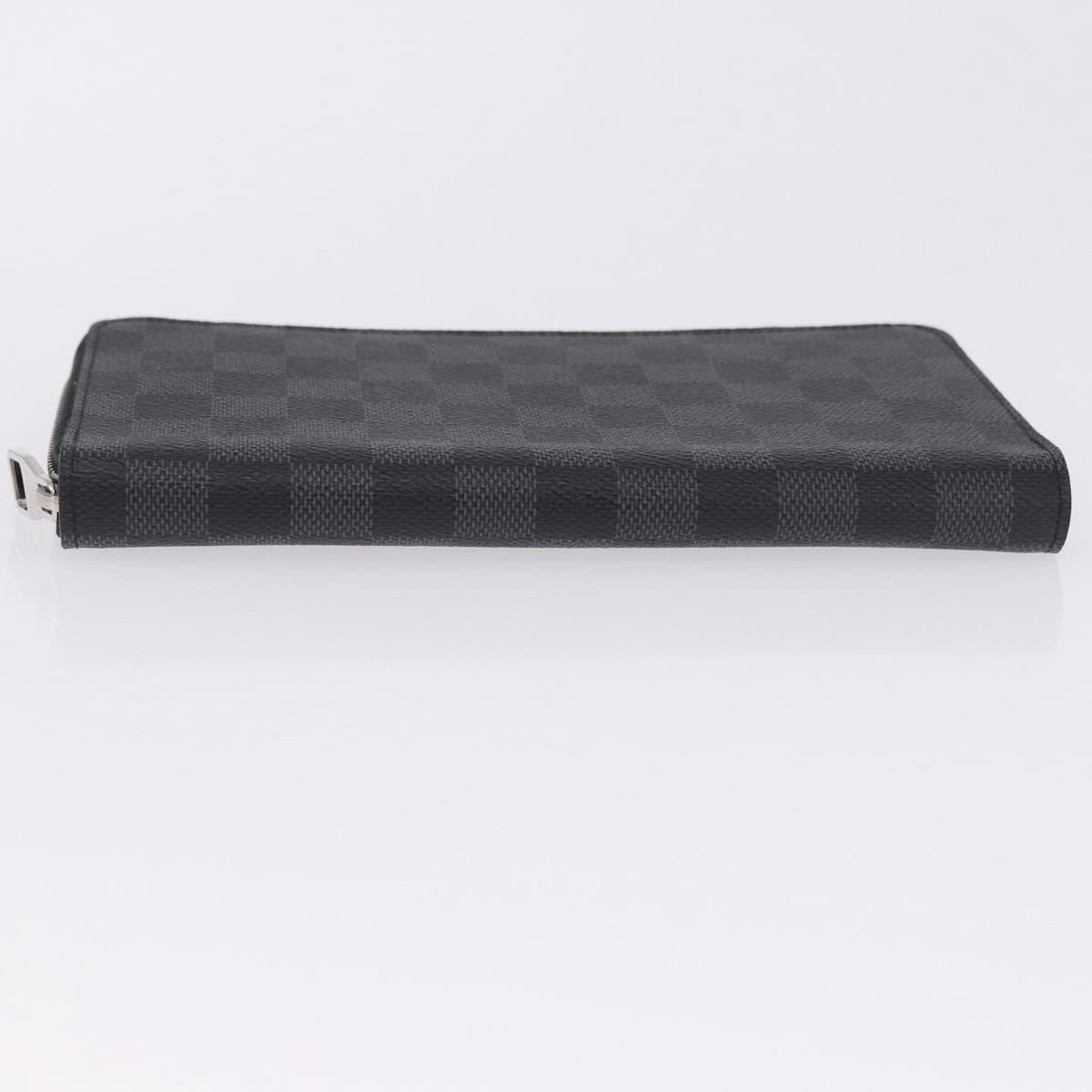 LOUIS VUITTON Damier Graphite Zippy Organizer Long Wallet N63077 LV Auth 197913A