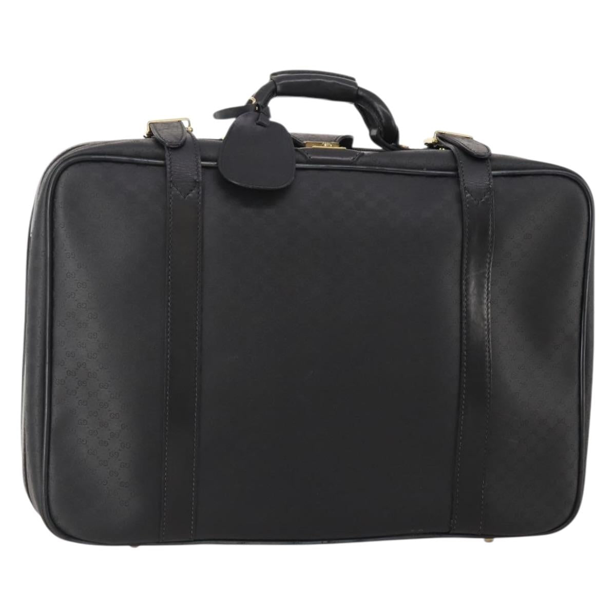 GUCCI Micro GG Supreme Trunk PVC Black Gold 010 123 0520 50 Auth 197916