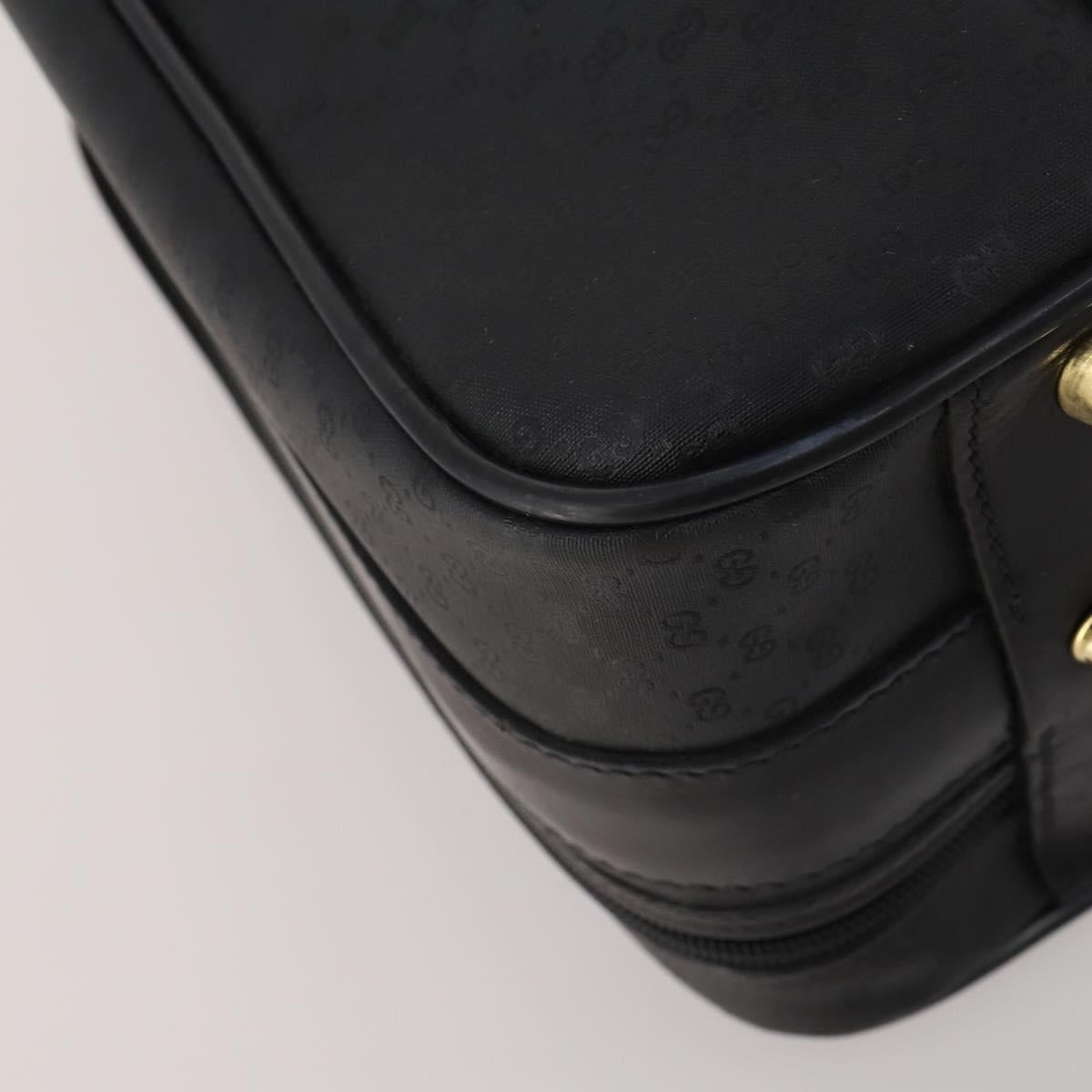 GUCCI Micro GG Supreme Trunk PVC Black Gold 010 123 0520 50 Auth 197916