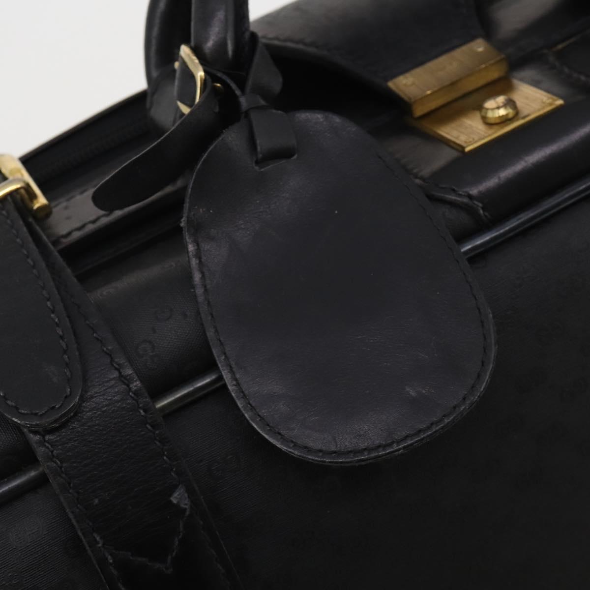 GUCCI Micro GG Supreme Trunk PVC Black Gold 010 123 0520 50 Auth 197916
