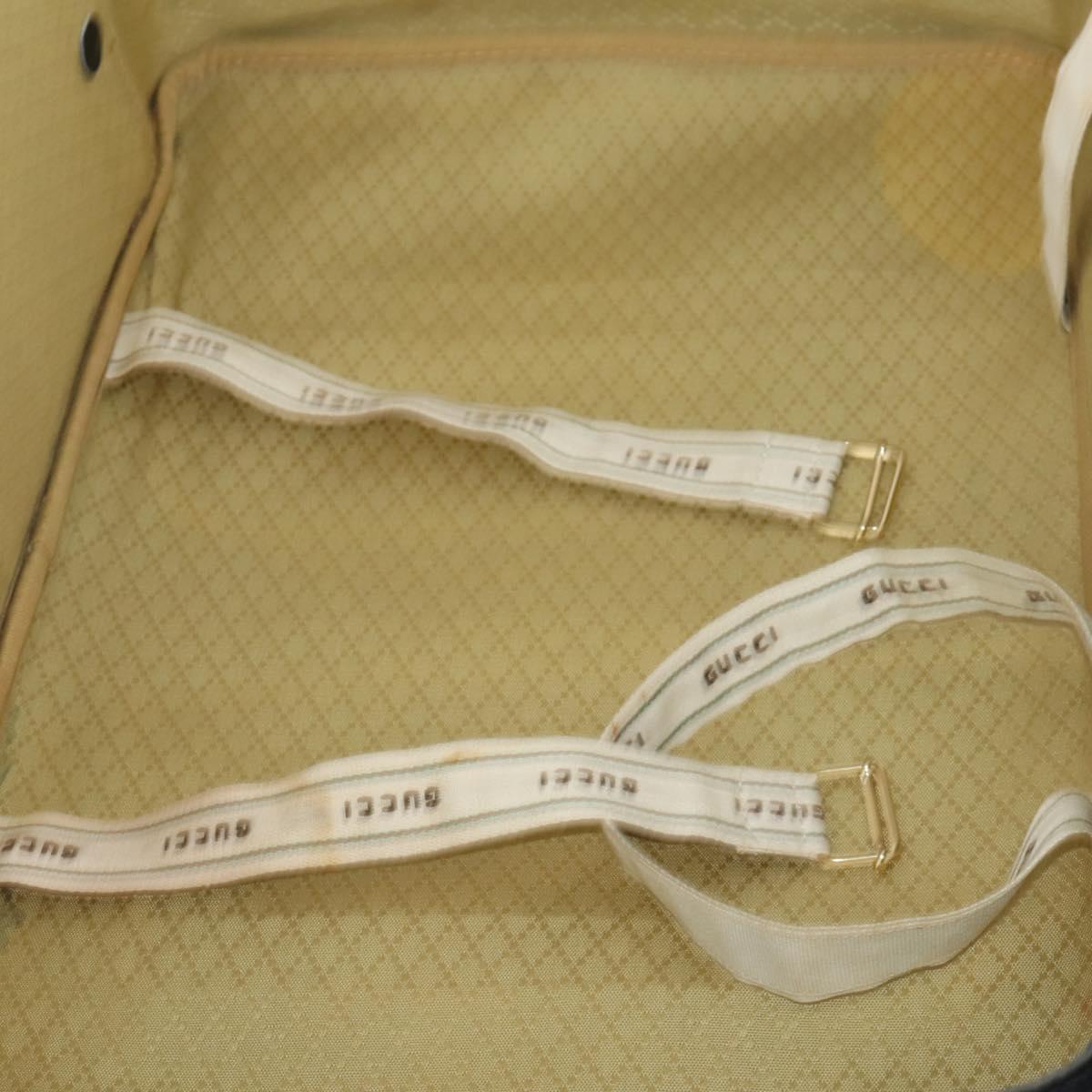 GUCCI Micro GG Supreme Trunk PVC Black Gold 010 123 0520 50 Auth 197916