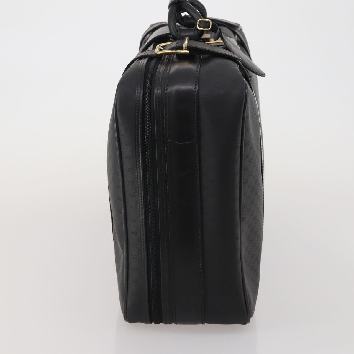 GUCCI Micro GG Supreme Trunk PVC Black Gold 010 123 0520 50 Auth 197916