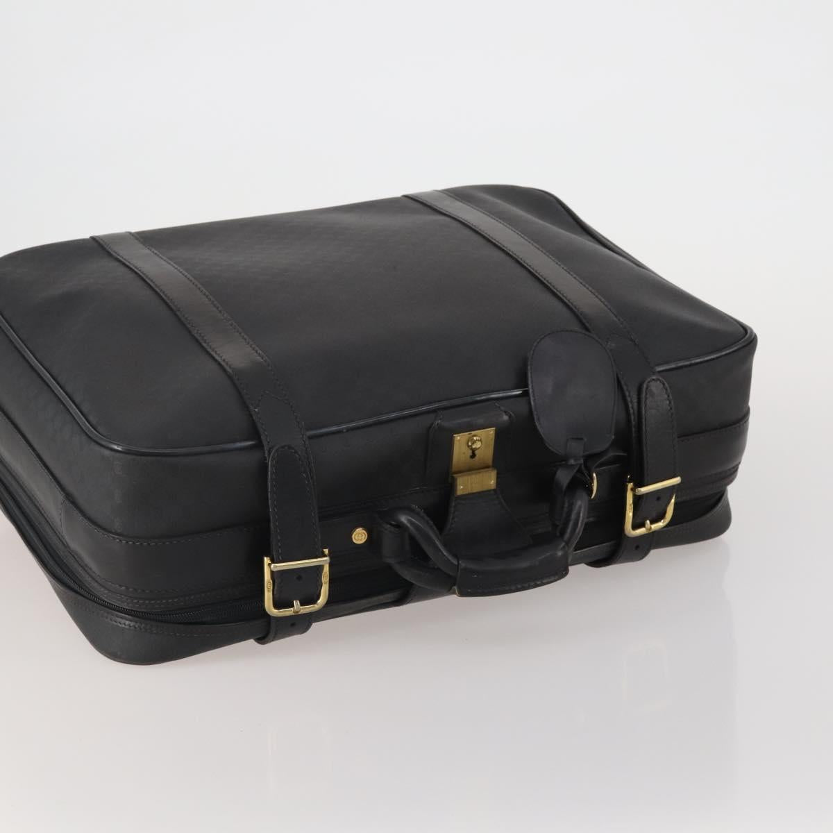 GUCCI Micro GG Supreme Trunk PVC Black Gold 010 123 0520 50 Auth 197916