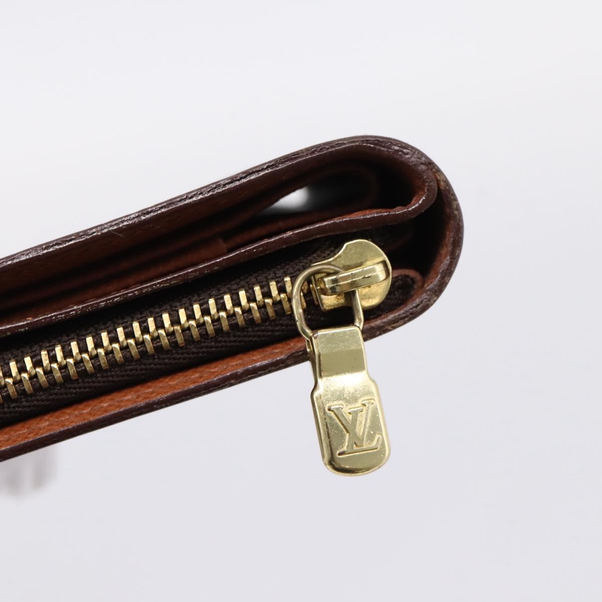 LOUIS VUITTON Monogram Compact Zip Wallet M61667 LV Auth 197930A