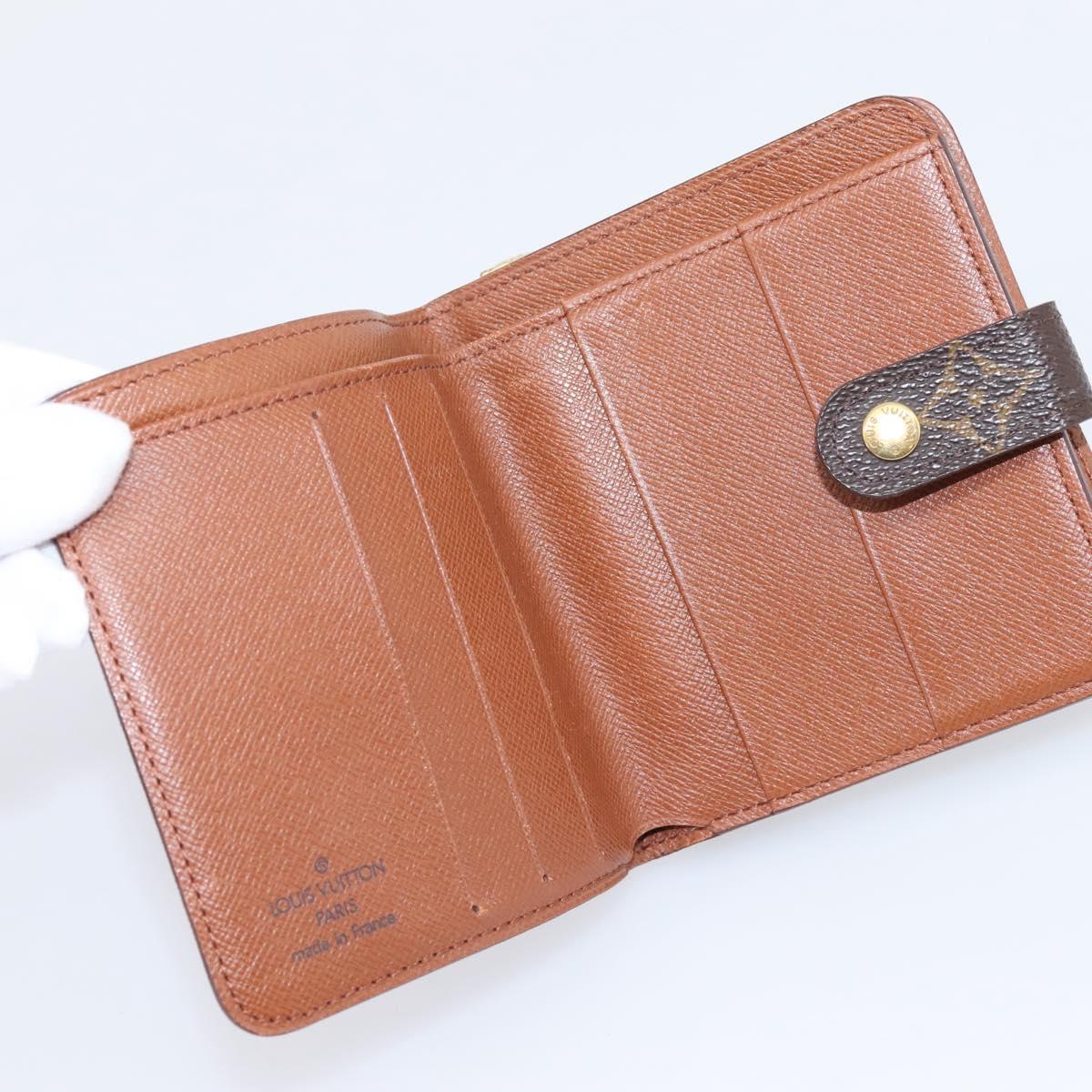 LOUIS VUITTON Monogram Compact Zip Wallet M61667 LV Auth 197930A