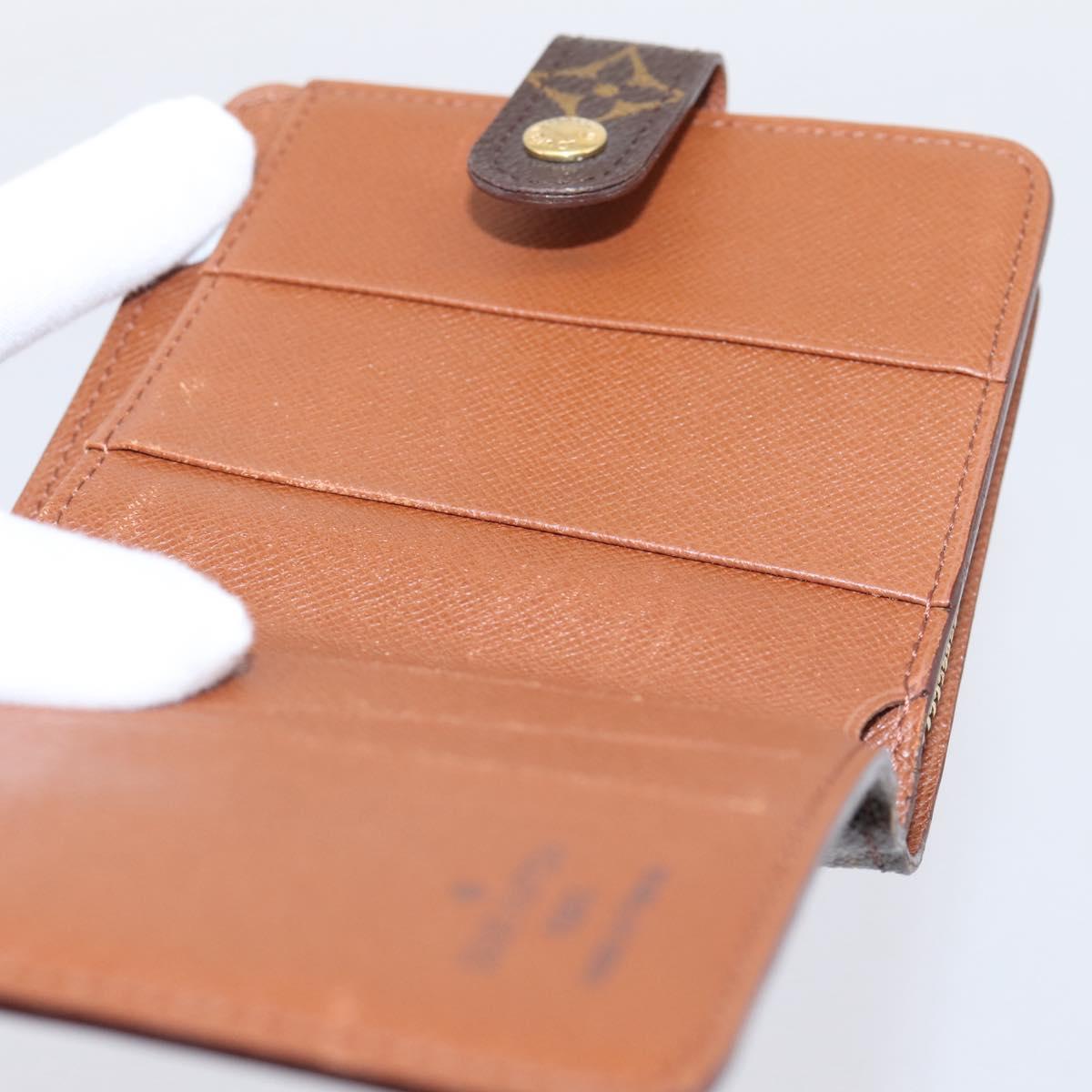 LOUIS VUITTON Monogram Compact Zip Wallet M61667 LV Auth 197930A