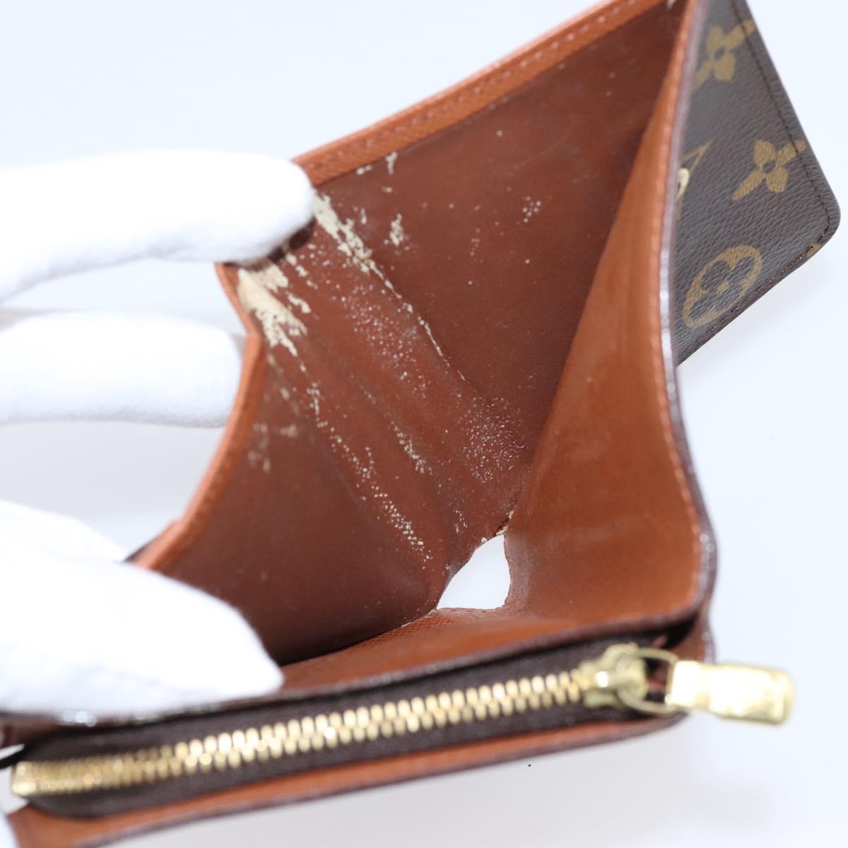 LOUIS VUITTON Monogram Compact Zip Wallet M61667 LV Auth 197930A