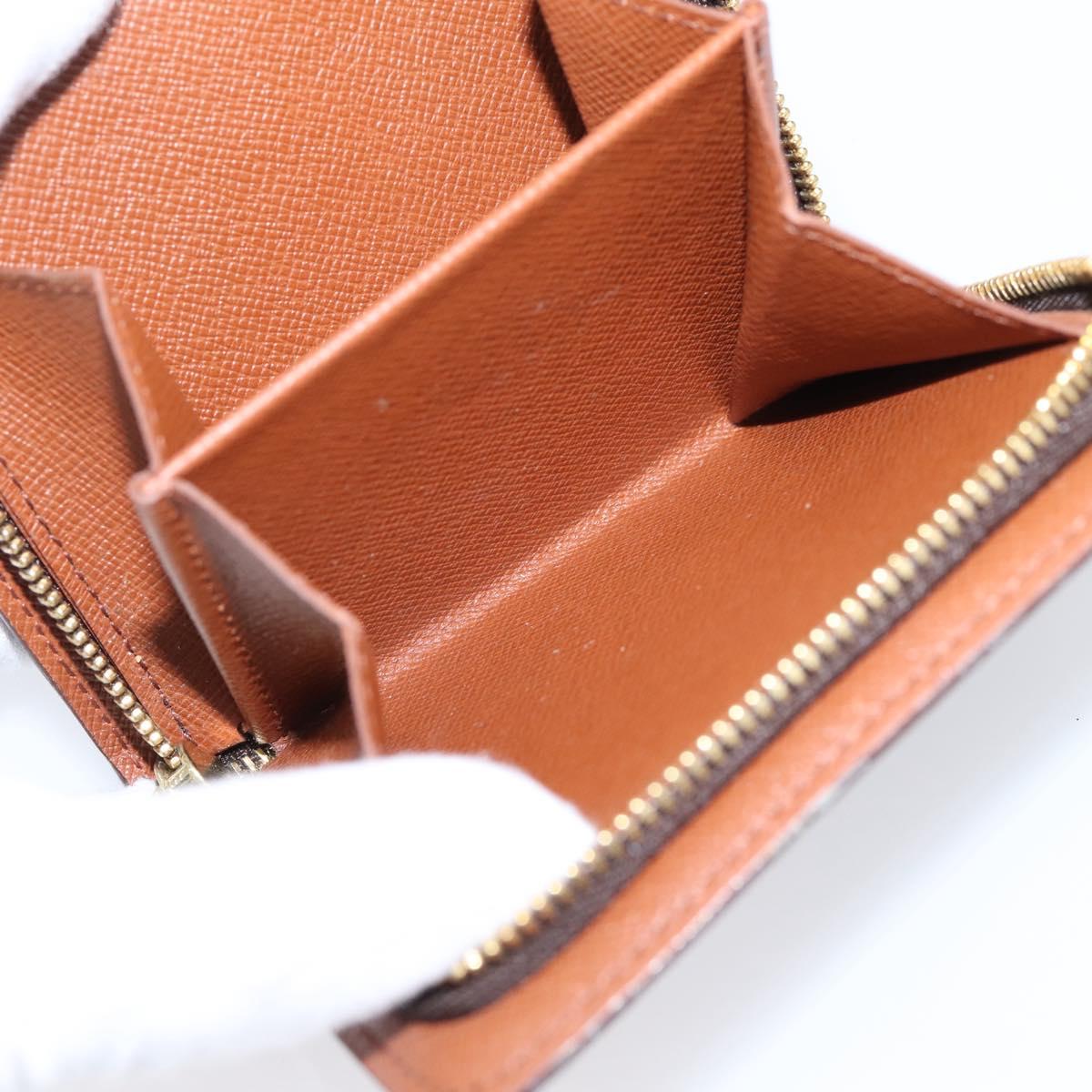 LOUIS VUITTON Monogram Compact Zip Wallet M61667 LV Auth 197930A