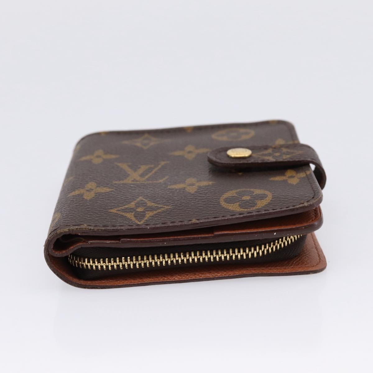 LOUIS VUITTON Monogram Compact Zip Wallet M61667 LV Auth 197930A