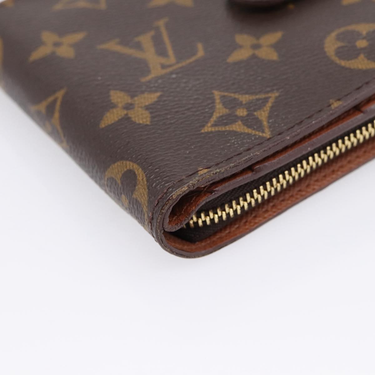 LOUIS VUITTON Monogram Compact Zip Wallet M61667 LV Auth 197930A