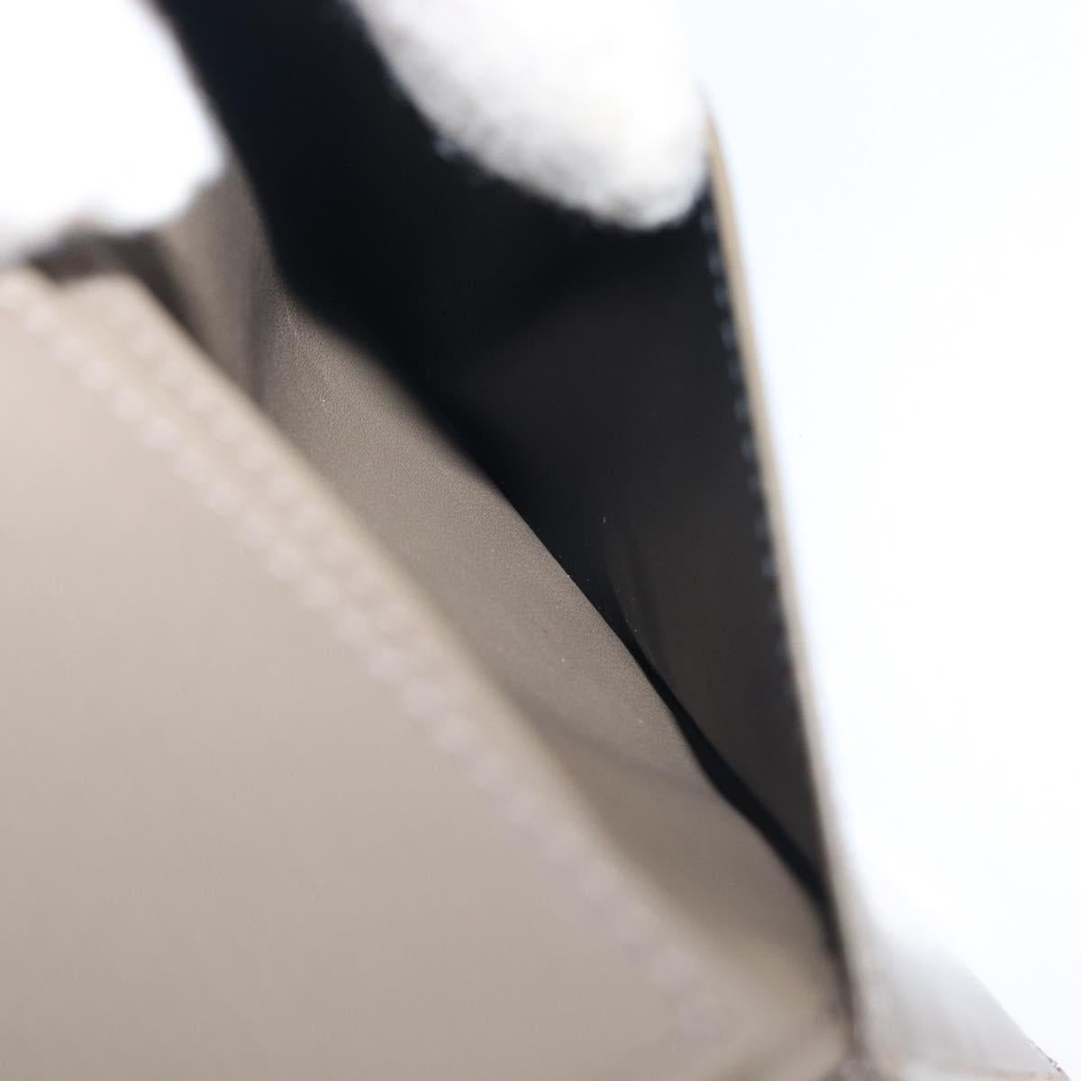 LOEWE Trifold Wallet Leather Beige Gold Auth 197942M