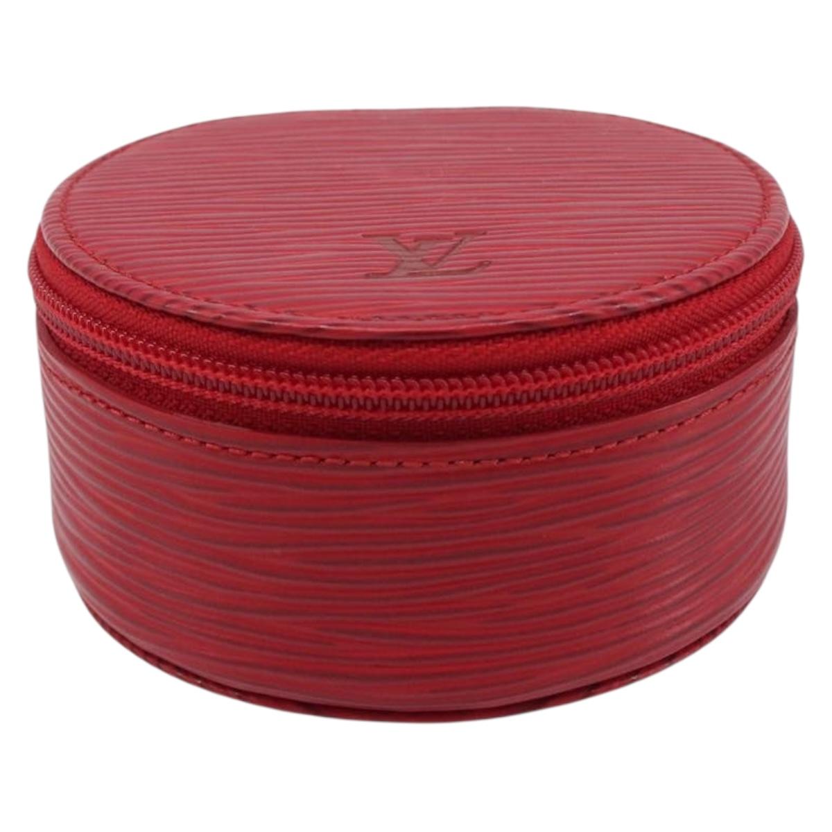 LOUIS VUITTON Epi Ecrin Bijoux 8 Jewelry Box Red M48227 LV Auth 197953V