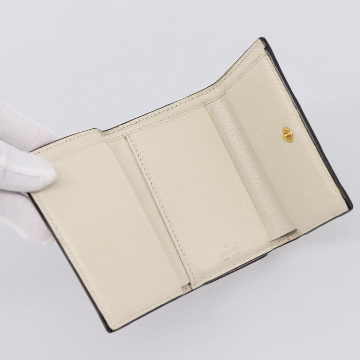 GUCCI GG Marmont Sherry Line GG Supreme Wallet PVC Beige 644334 Auth 197954V
