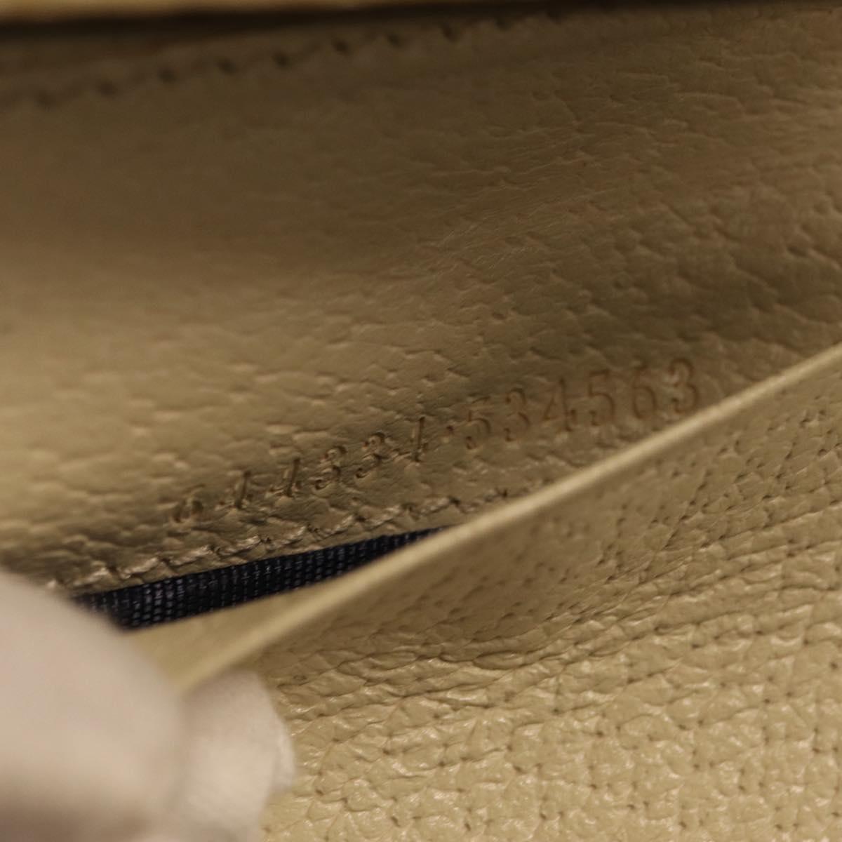 GUCCI GG Marmont Sherry Line GG Supreme Wallet PVC Beige 644334 Auth 197954V