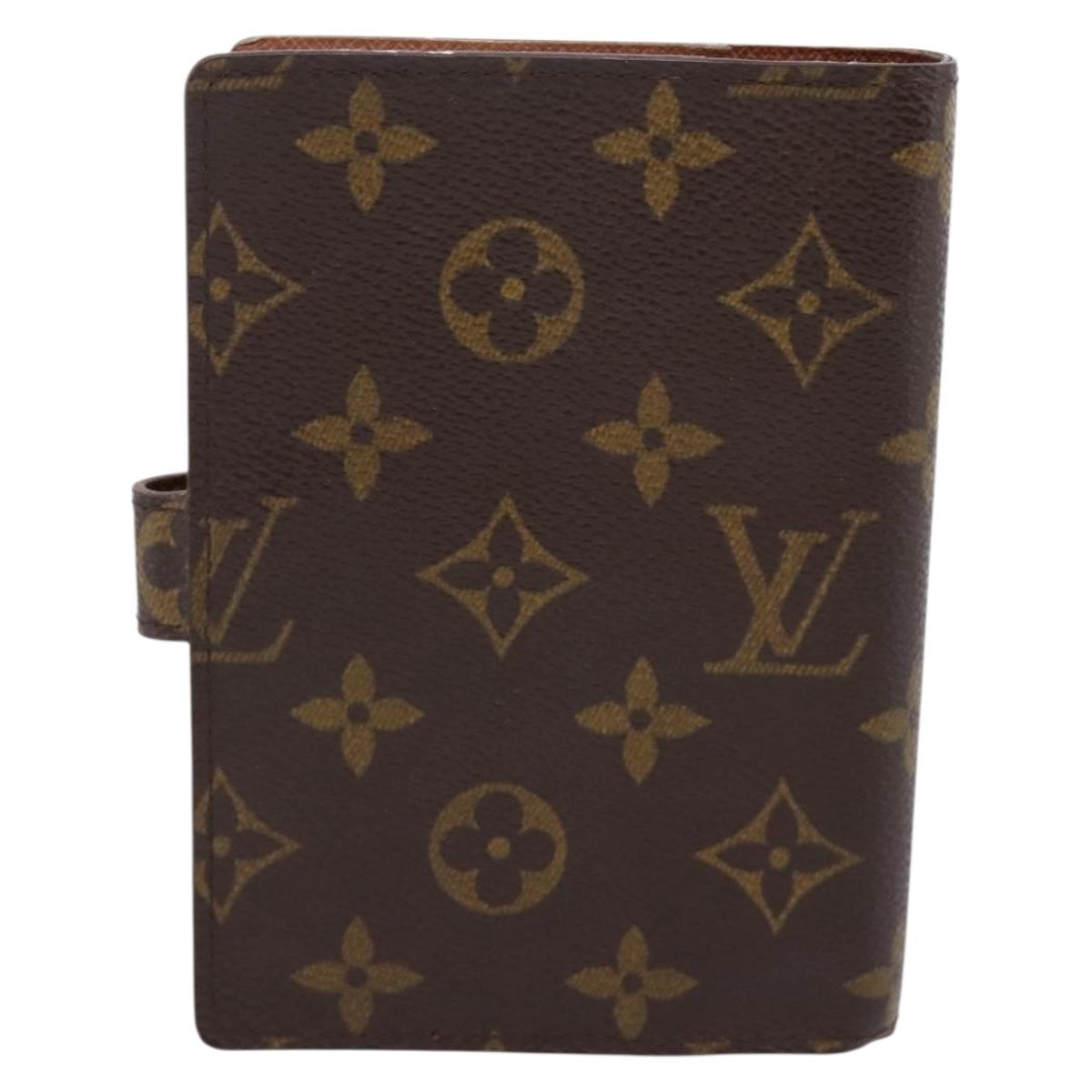 LOUIS VUITTON Monogram Agenda PM Day Planner Cover R20005 LV Auth 197955
