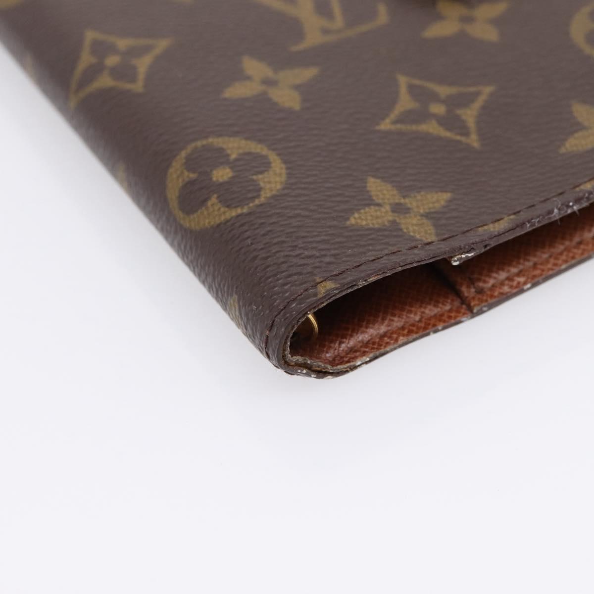 LOUIS VUITTON Monogram Agenda PM Day Planner Cover R20005 LV Auth 197955